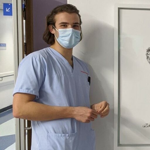 Ben in work as a Healthcare Assistant in a major trauma centre